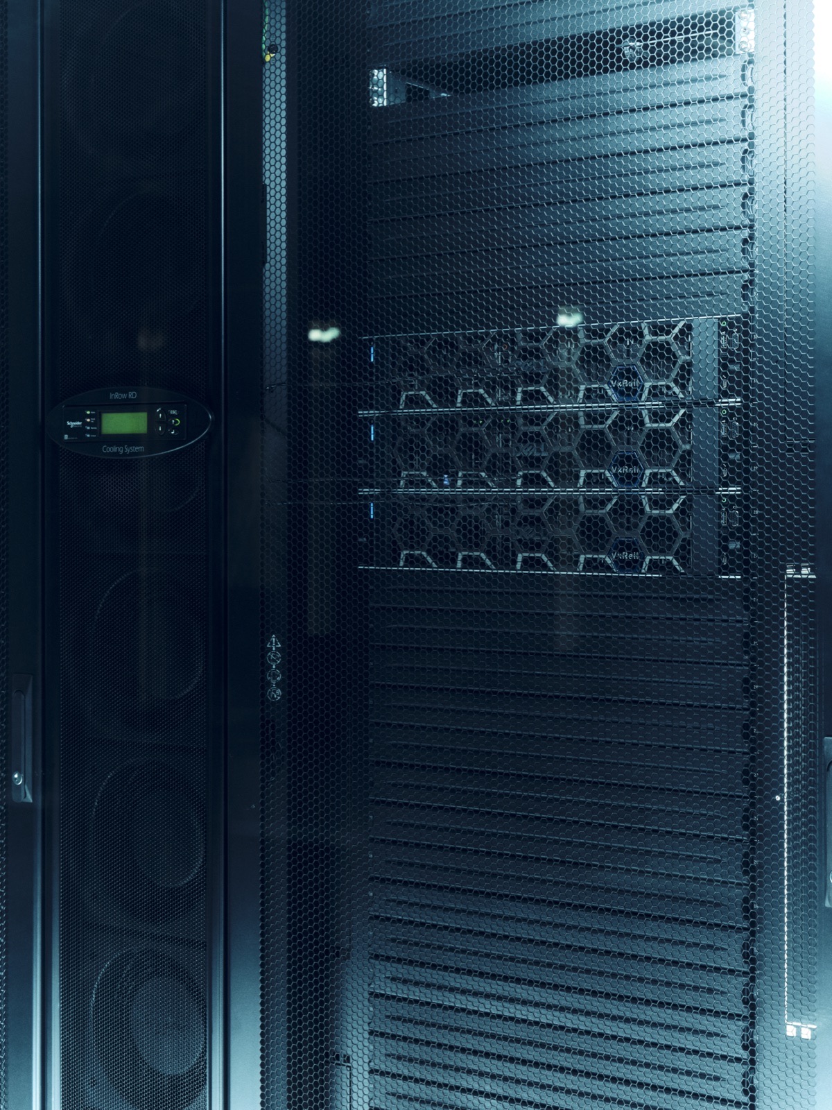 Server rack, detail.