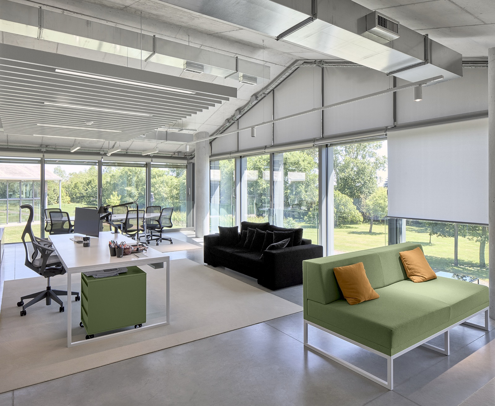 Open space with sofas