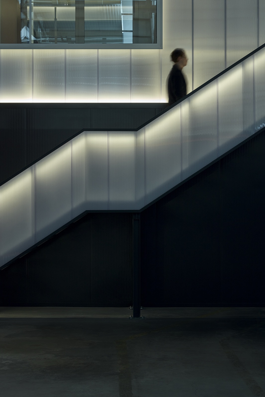 Illuminated interior staircase
