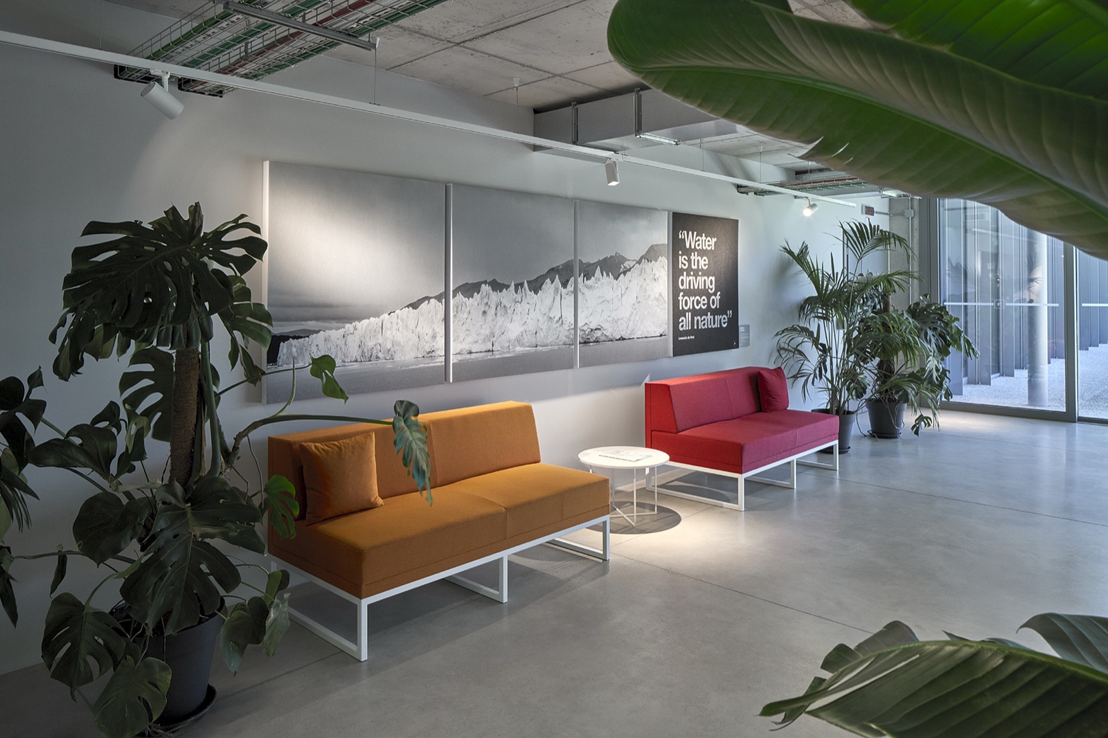 Lounge with photo artwork