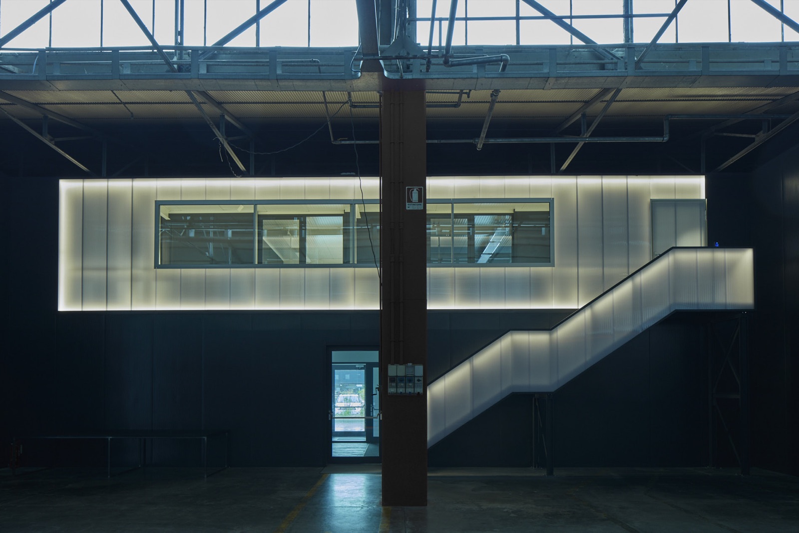 Atrium with staircase